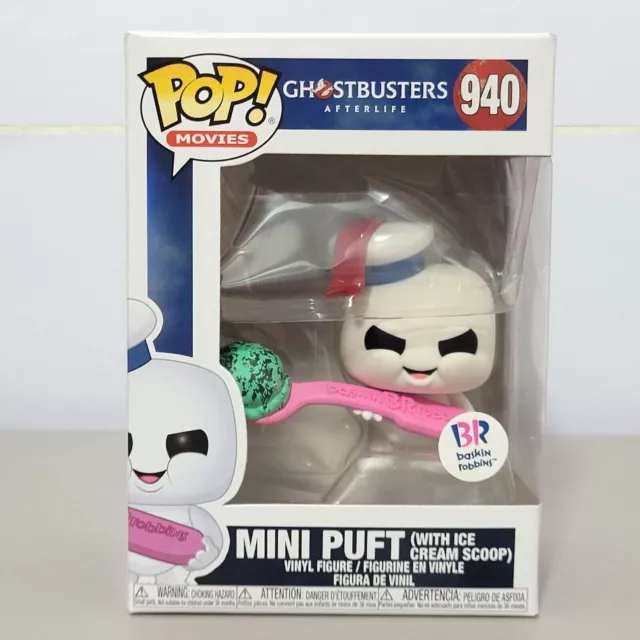 Funko Pop! 940 Ghostbusters Afterlife Mini Puft w/Ice Cream Scoop Baskin Robbins