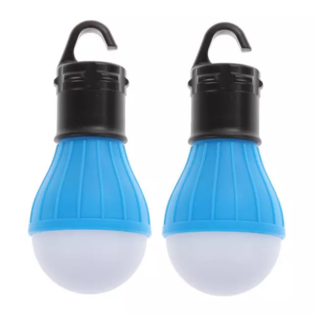 2 PCS Outdoor Hanging 3LED Camping Tent Light Bulb Fishing Lamp(Blue) 2