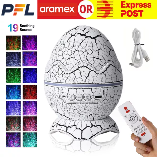 LED Dinosaur Eggs Galaxy Projector Night Light Wireless Music Player Kids Gift