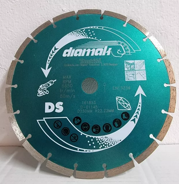 MAKITA Diamanttrennscheibe (Ø 230 x 22,23 mm) Diamantscheibe für Stein Beton