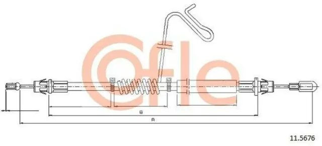 COFLE 11.5676 Cable de freno de mano para FORD TRANSIT MK-7 Pritsche/Fahrgestell