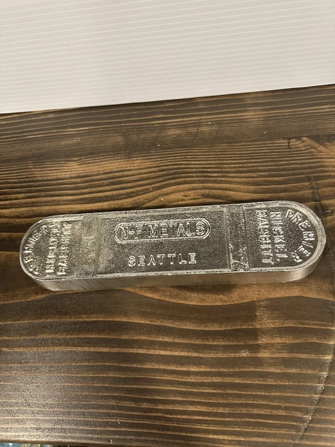 3 lbs 12 oz. N-F metals premium nickel Babbitt bar made in Seattle, WA