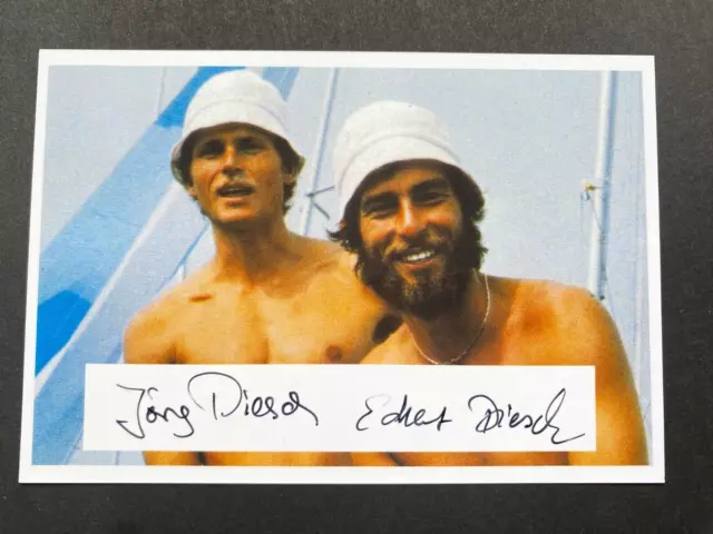 JÖRG & ECKART DIESCH Olympiasieger 1976 Segeln signed Foto 10x15 Autogramm