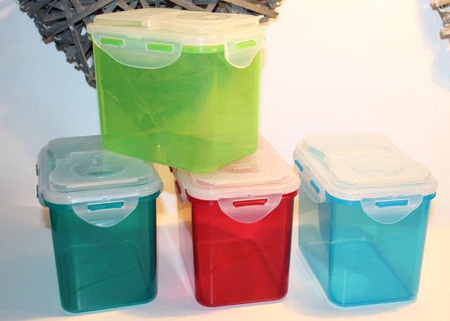 LOCK & LOCK Backset 4-teilig – Butterdose, Eierdose, Mehldose & Messbecher | BPA-frei, Spülmaschinenfest