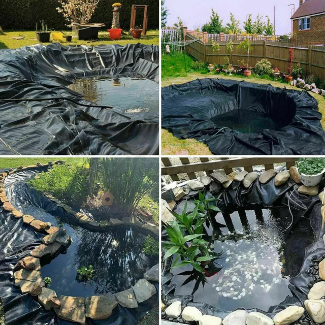 Heavy Duty Fish Pond Liner Membrane Garden Pool Outdoor Landscaping 200gsm