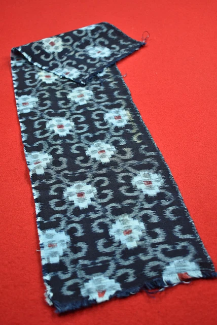 Vintage Japanese Fabric Cotton Antique Boro Patch Indigo Blue KASURI 24"/MM42/30