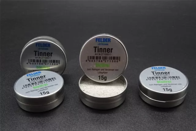 4x 15g Tinner Felder Lötspitzen Reiniger + Verzinner  Lötkolben bleifrei Löten