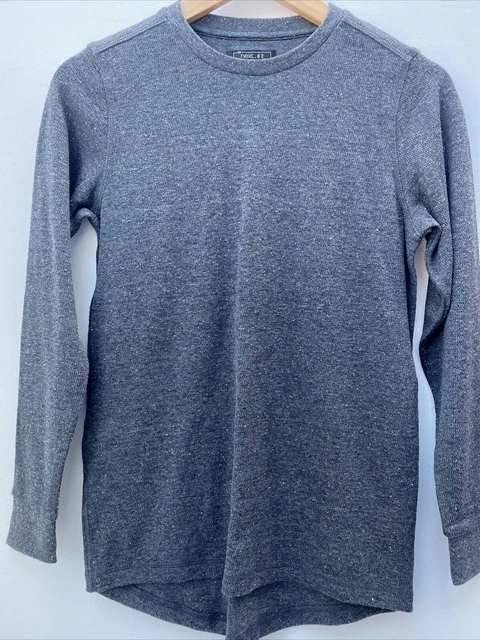 Boys Next top 11 anni confezione da due maniche lunghe con etichette rosso grigio maglia fine 3