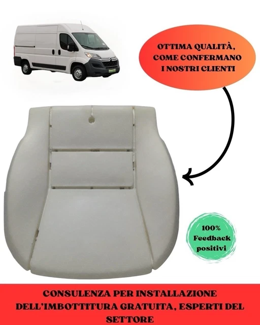 Imbottitura Seduta Anteriore Per Fiat Scudo/Ducato 1999-2003 - Schiuma Poliuretanica Alta Densità, Made In Italy