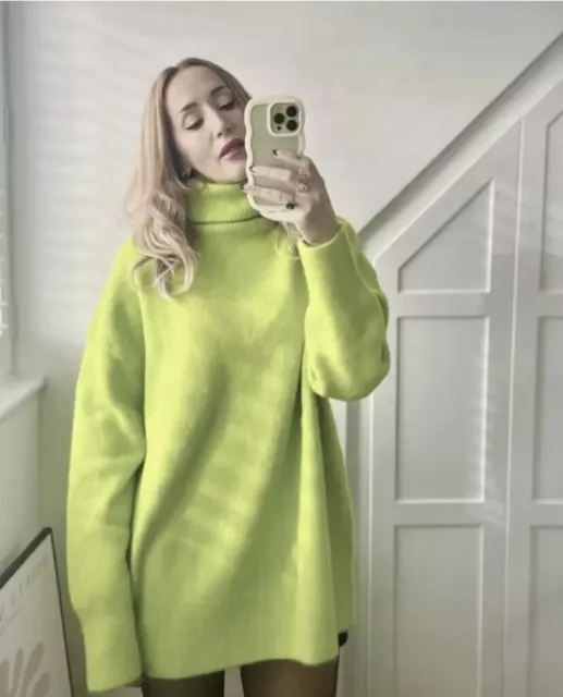 Lime green jumper zara outlet