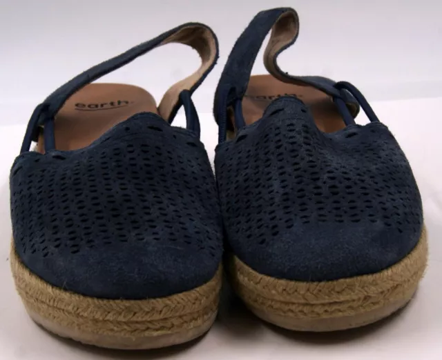 Earth Buran Azalea 20205 Women's Indigo Suede Espadrilles Wedge Sandals Sz 8 M 3