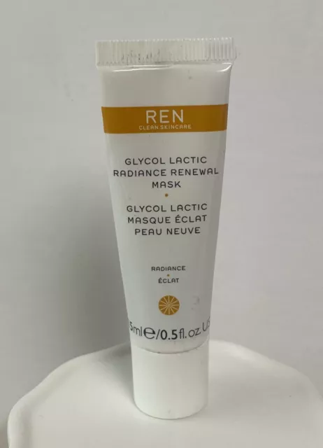 Ren Clean Skincare Glycol Lactic Radiance Renewal Mask .5 oz / 15 ml NWOB SR$20