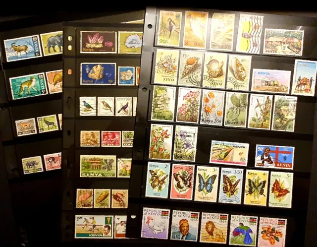 KENYA STAMPS COLLECTION OF c 95 DIFFERENT WILDLIFE etc MIXED CONDITION