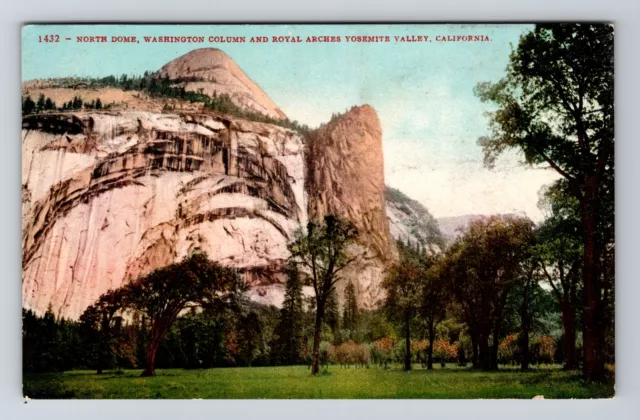 Yosemite Valley CA-California, Royal Arches, Washington Column Vintage Postcard