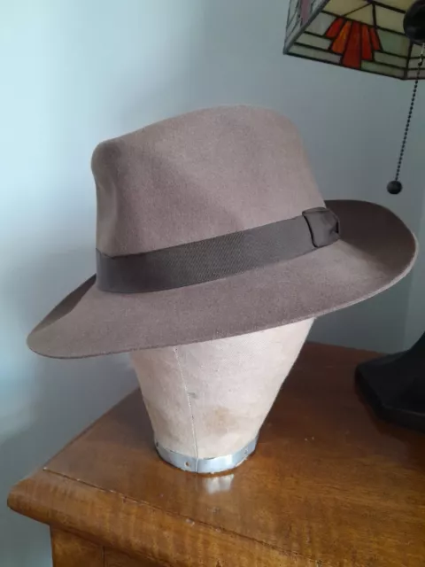 1940s Mens Brown Fedora