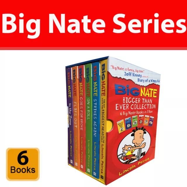 Big Nate Series Collection Lincoln Peirce 6 Books Box Set , Flips Out PB NEW