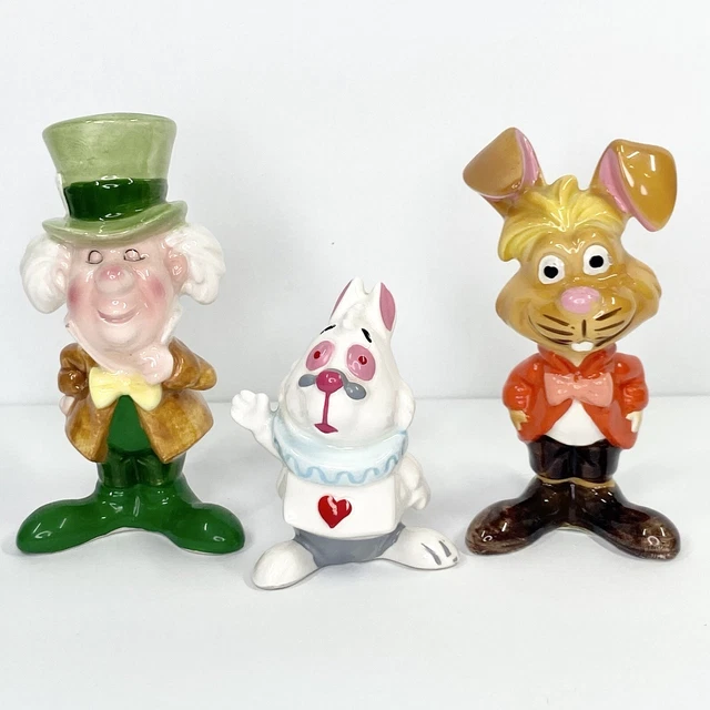 VINTAGE DISNEY ALICE In Wonderland Mad Hatter, White Rabbit, March Hare