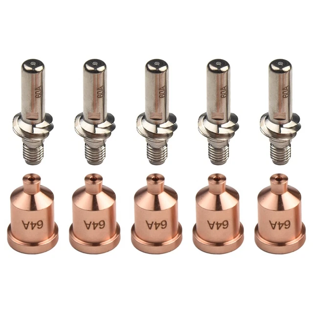 Kit Électrode Et Pointe Plasma LC105 Pour Cutter Tomahawk 1538 - 10 Pièces - Courant 100A - 1,7mm