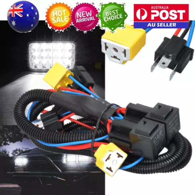 Headlight Brightness Intensifier H4 Wiring Harness For 9003 6014 6052 H6054/5054