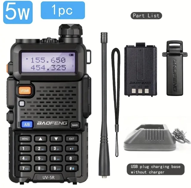 Baofeng UV-5R II Dual-band Walkie Talkie UHF VHF Ham FM Two Way Radio Interphone