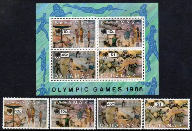 BAHAMAS MNH 1988 SG830-34 Olympic Games