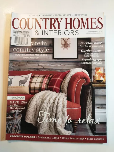 COUNTRY HOMES AND INTERIORS British UK Magazine January 2014 Home Decor & Style