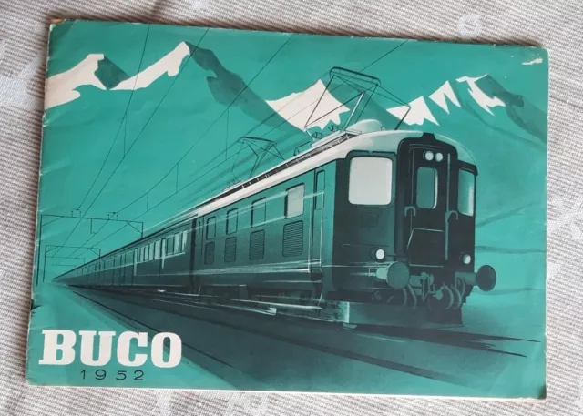 vintage 1952 BUCO Spielzeug Modelleisenbahn  Katalog in Deutsch Englisch Franzö.