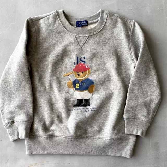 polo Ralph Lauren shirt boys size 5 little boys polo bear sweatahirt gray new