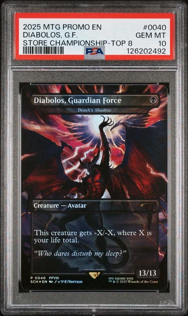 PSA10 プロモ ガーディアンフォース・ディアボロス Foil MTG MAGIC FINAL FANTASY DIABOLOS GUARDIAN FORCE FULL ART FOIL PROMO