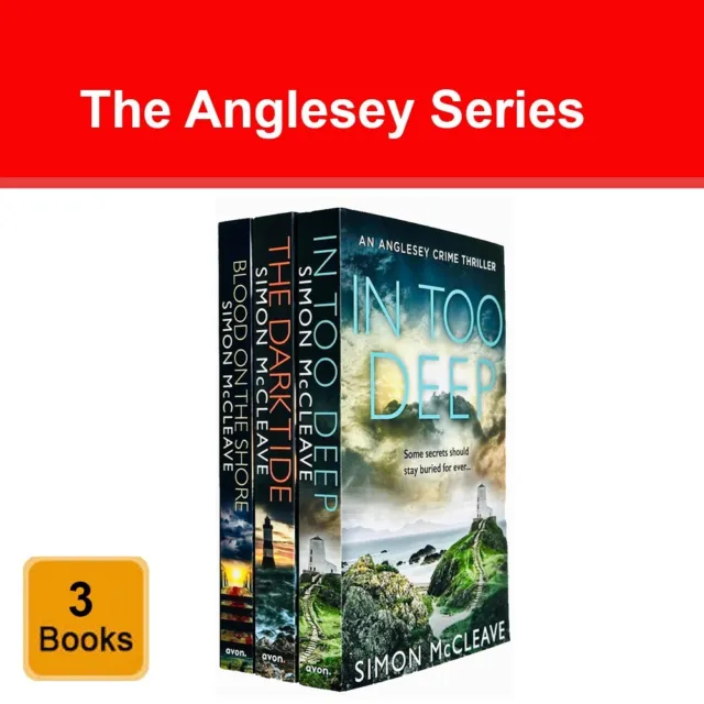 Simon McCleave The Anglesey Series 3 Books Collection Set Dark Tide, In Too Deep