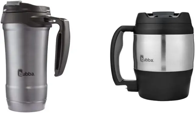 Bubba Hero Dual-Wall Vacuum-Insulated Stainless Steel Travel Mug, 18 Oz., Gunmet