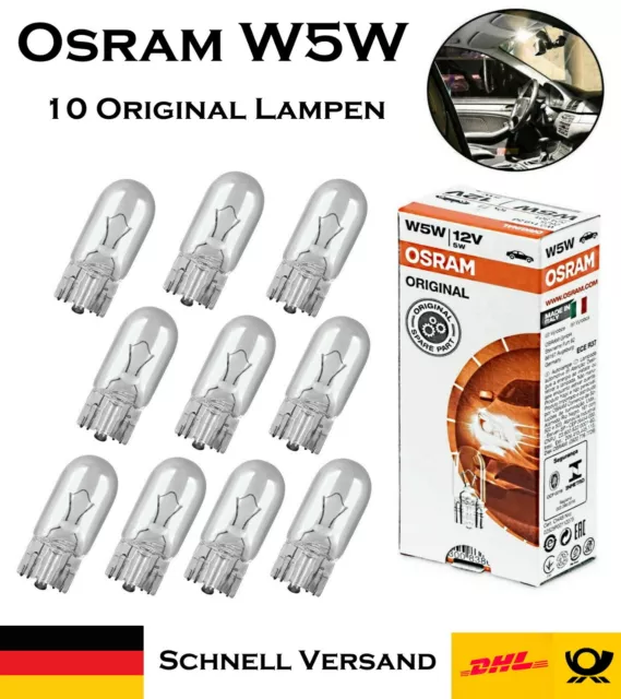 10x Osram W5W 12V 2825 Original Innenbeleuchtung Standlicht Bremslicht Lampe