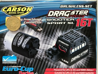 neu&ovp Carson 500906165 dragsterprime 16t bruchless SET TAMIYA Eurocup Series 