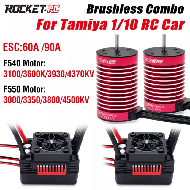 SURPASS HOBBY Rocket-RC Brushless Motor ESC 60A 90A F540 F550 for 1/10 RC Car