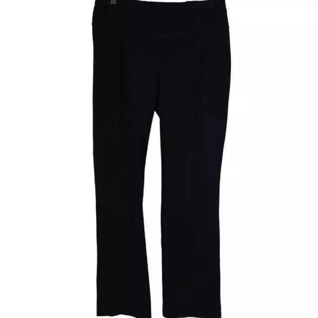 Eileen Fisher Womens Pants Sz. M Pull On Organic Cotton Stretch Wide Leg Black