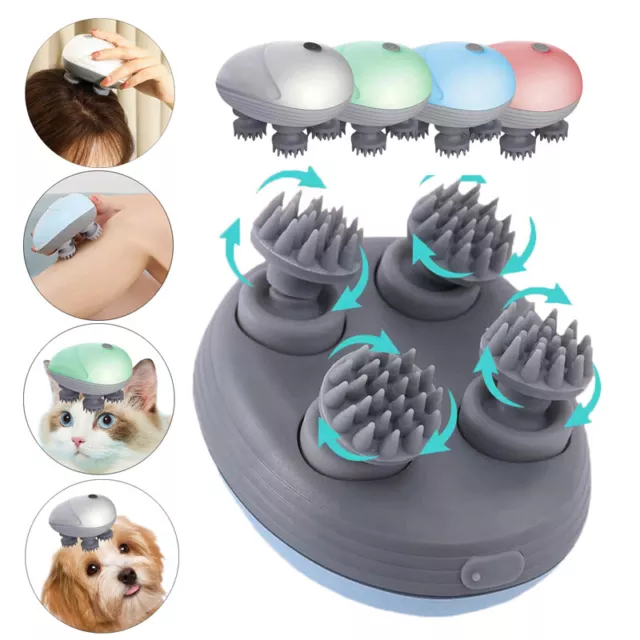 Massager Electric Cat  Body Health Care Relax Deep Tissue Head Scalp Kneading UK