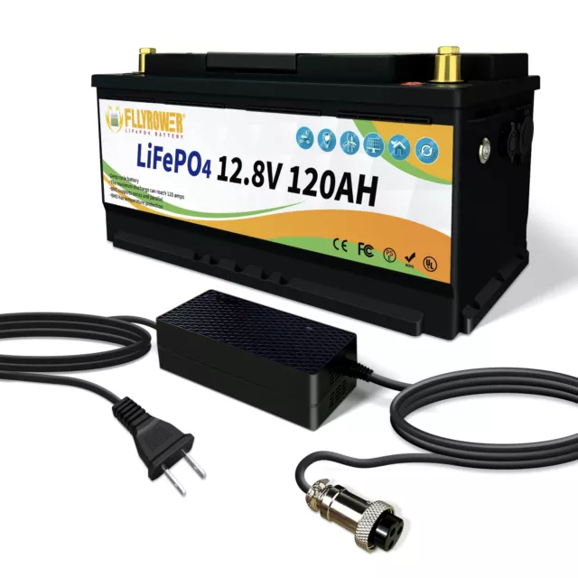 12V 120Ah LiFePO4 Batterie Akku BMS 1536Wh Wohnwagen Solar Boot 10000+ Zyklen