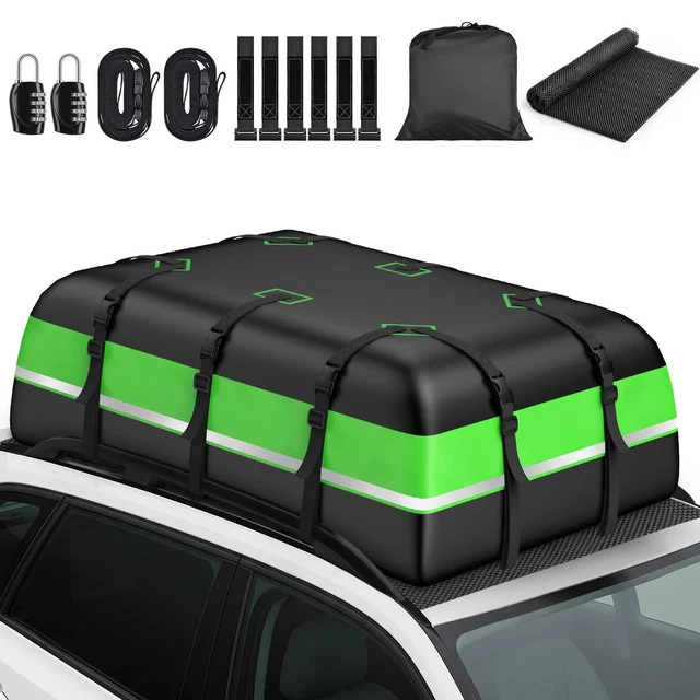 YMPPMKN Box Da Tetto Auto 580L – Impermeabile, Pieghevole E Adatto A Tutte Le Auto, Con Portapacchi O Senza