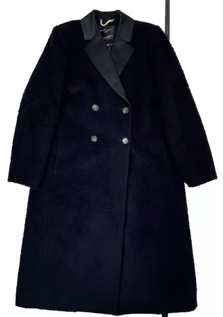 NWT J. Crew Collection Womens Wool Blend Coat Black Size Medium New