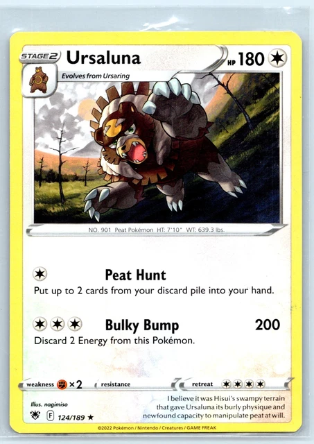 Lotto Carte Pokemon Ursaluna 124/189 - Astral Radiance Con Ursaring E Teddiursa - Carte Rare Evoluzione