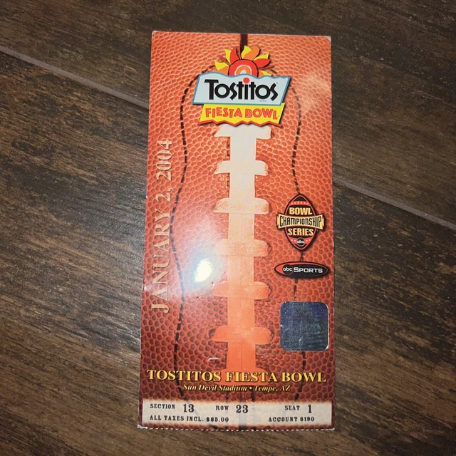 2004 Tostitos Fiesta Bowl Kansas State Wildcats Vs Ohio State Ticket Stub 1/2/04