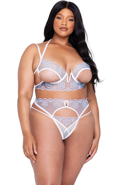 Roma Snow Queen Garter Short Set Adult Women Lingerie Li633