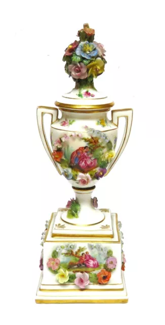 RAR! Carl Thieme Potschappel Porzellan Potpourri Vase/ Amphora, Dresden um 1890