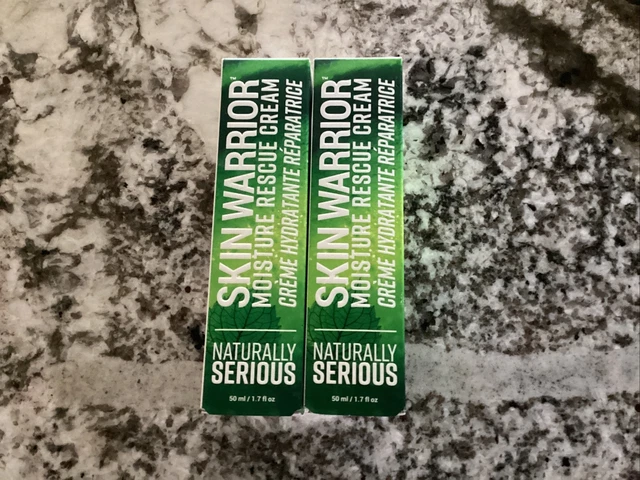 (2) NATURALLY SERIOUS - Full Size 1.7 oz - SKIN WARRIOR cream - NEW In BOX -