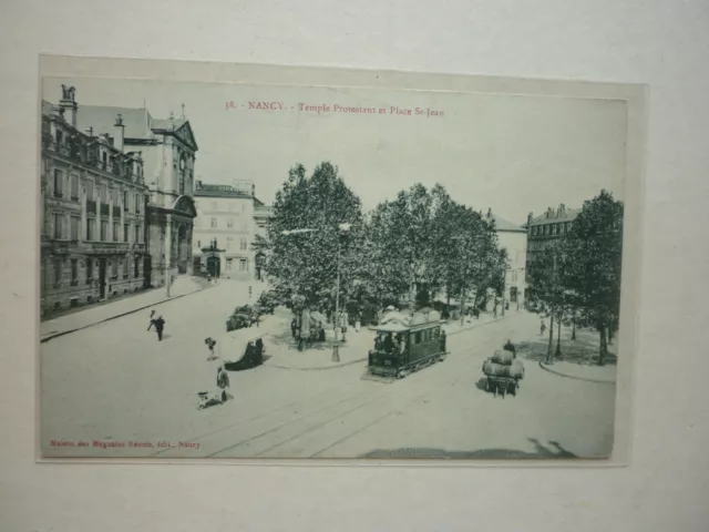 Carte Postale  /  Nancy  Temple Protestant Et Place Saint Jean     Tramway