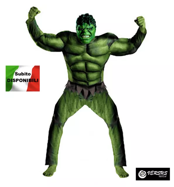 Hulk Maschera Vestito Carnevale Adulto Uomo Man Cosplay Costume HULK01 SD