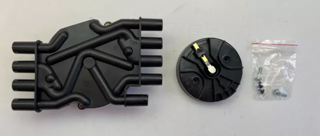 Black Chevy Gm Vortec V8 Distributor Cap + Rotor Kit Jm6986Bk 5.7L 350  7.4L 454
