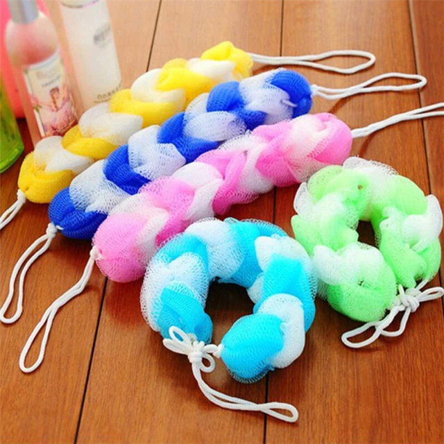 Spazzola nylon rete corpo peeling bagno spugna schiena massaggiatore Beau] E