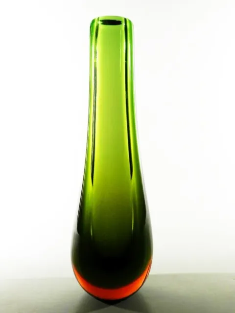 WMF Glas ° Glasvase ° Farbverlauf ° Design Erich JACHMANN ° Höhe 28 cm ° (4)