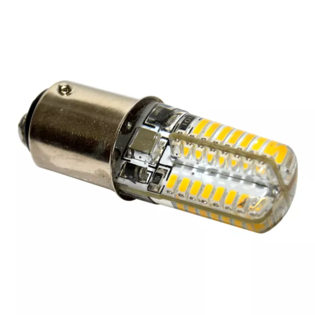 HQRP Bombilla 64 LEDs 110V 3W BA15d para Kenmore 158 385 Serie máquina de coser